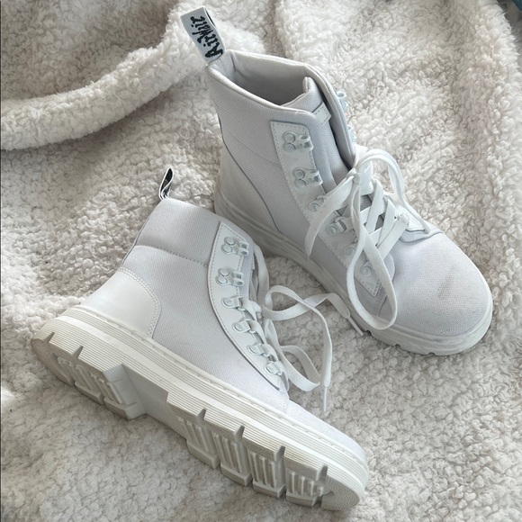 Dr. Martens Shoes - Dr. Martens White Combat Boots